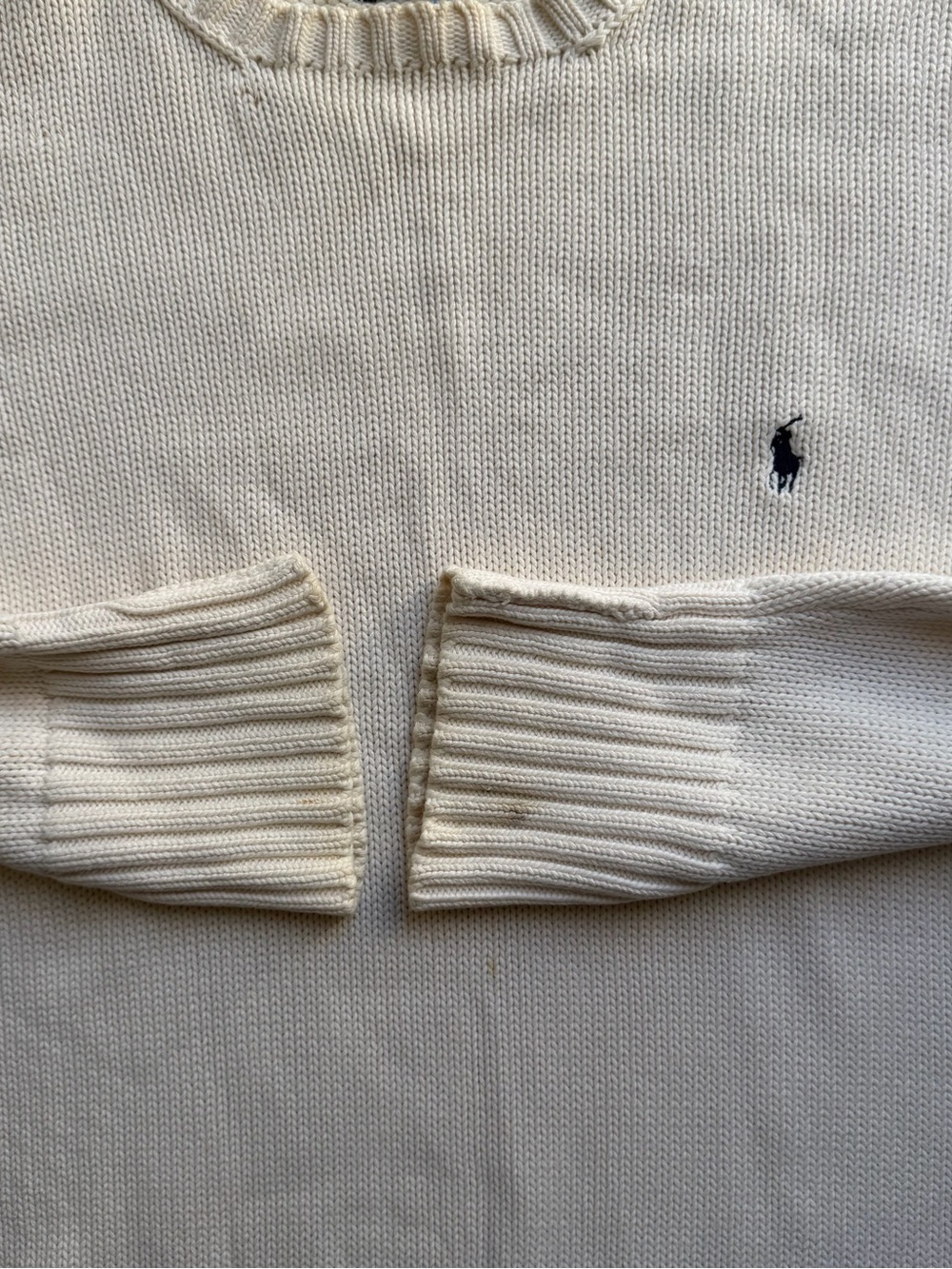 Vintage Men’s Polo by Ralph Lauren Off-White Crewneck Sweater L - Picture 6 of 7